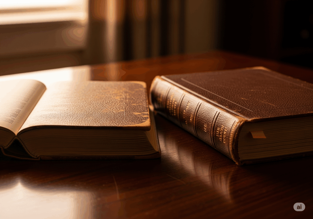 哲学書2冊。デスクの上に平積み。